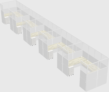 U-shaped cubicle