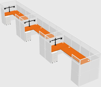 U-shaped cubicle