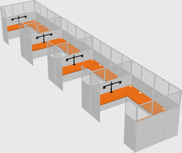 U-shaped cubicle