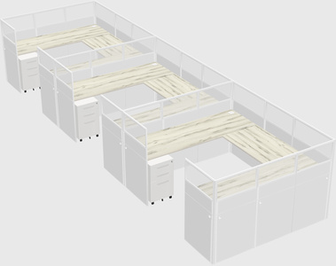 U-shaped cubicle