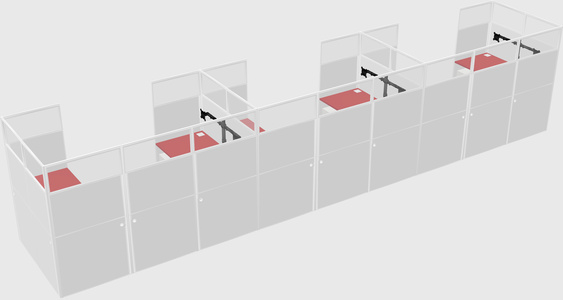 U-shaped cubicle