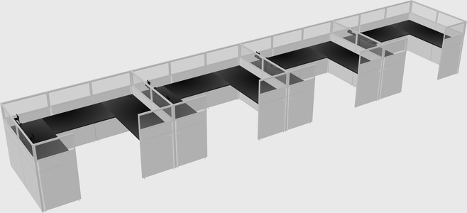U-shaped cubicle