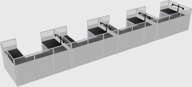 U-shaped cubicle