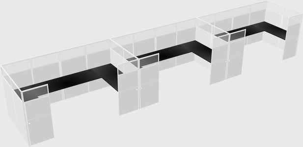 U-shaped cubicle