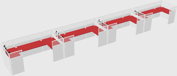 U-shaped cubicle
