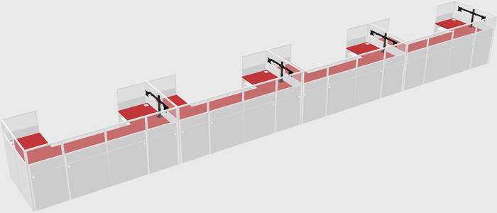 U-shaped cubicle