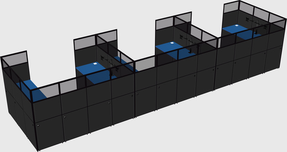 U-shaped cubicle