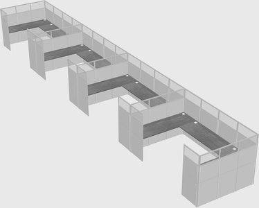 U-shaped cubicle