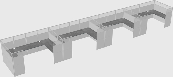 U-shaped cubicle