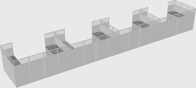 U-shaped cubicle