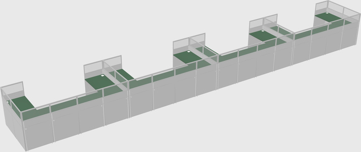 U-shaped cubicle