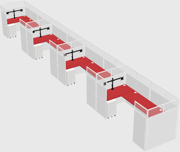 U-shaped cubicle