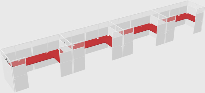U-shaped cubicle