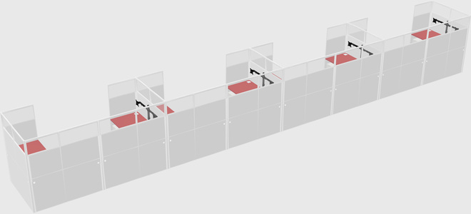 U-shaped cubicle