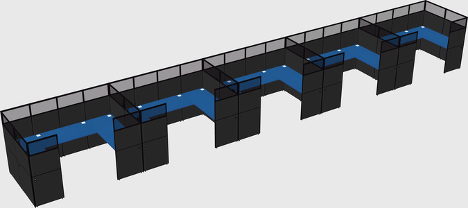 U-shaped cubicle