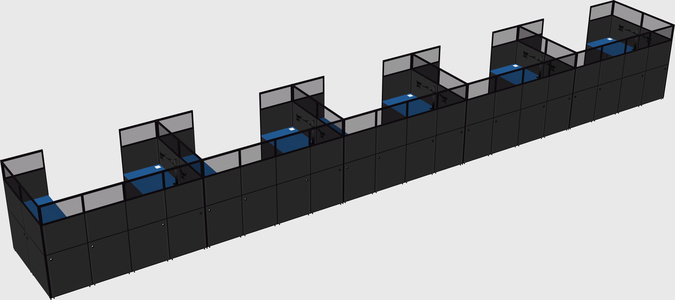 U-shaped cubicle