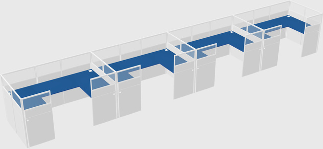 U-shaped cubicle