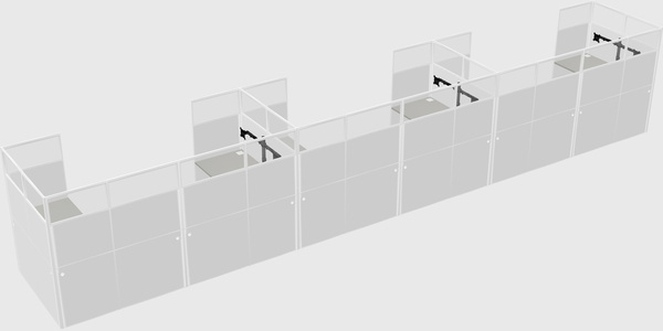 U-shaped cubicle