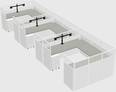 U-shaped cubicle