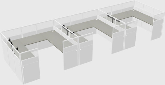 U-shaped cubicle