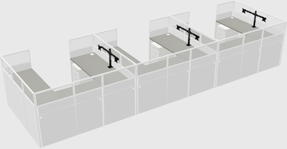 U-shaped cubicle