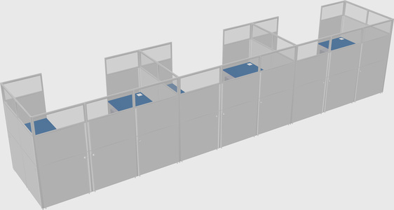 U-shaped cubicle
