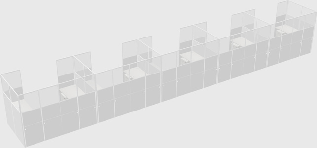 U-shaped cubicle