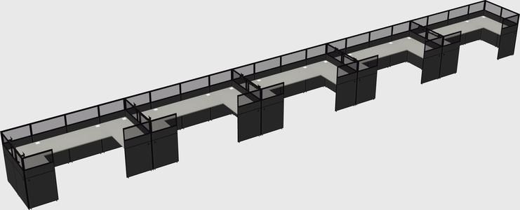 U-shaped cubicle