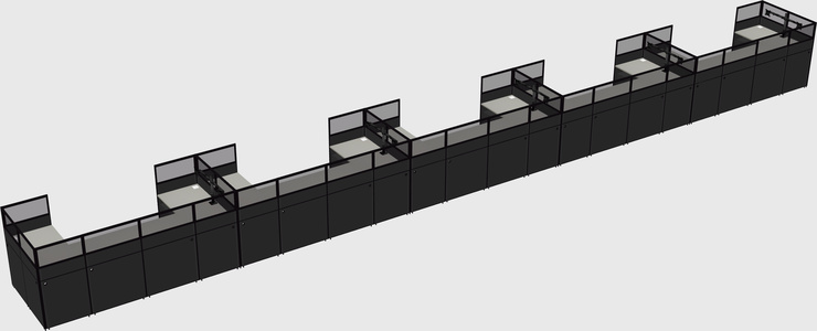 U-shaped cubicle