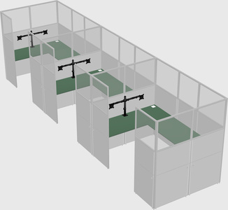 U-shaped cubicle