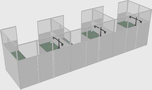 U-shaped cubicle