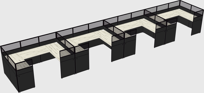 U-shaped cubicle