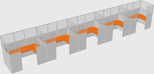 U-shaped cubicle