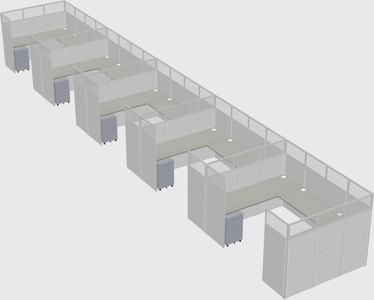 U-shaped cubicle