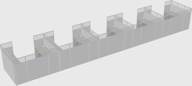 U-shaped cubicle