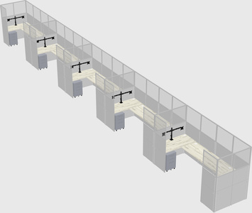 U-shaped cubicle