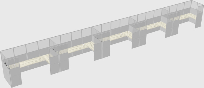 U-shaped cubicle