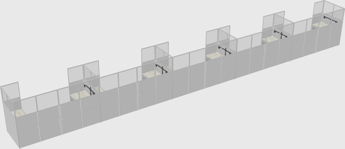 U-shaped cubicle