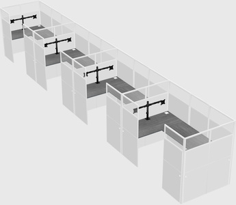 U-shaped cubicle