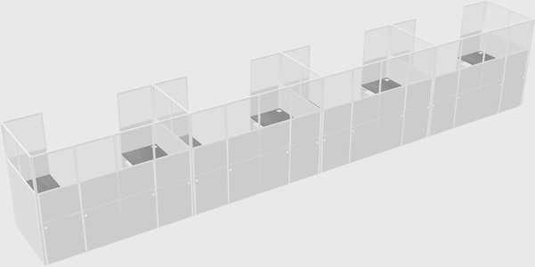 U-shaped cubicle