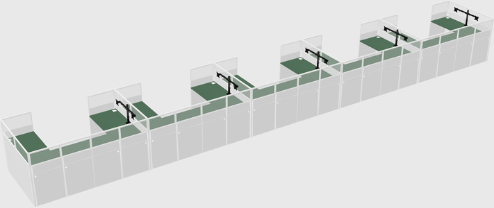 Cabine en u
