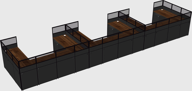 U-shaped cubicle