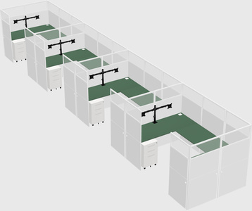 U-shaped cubicle