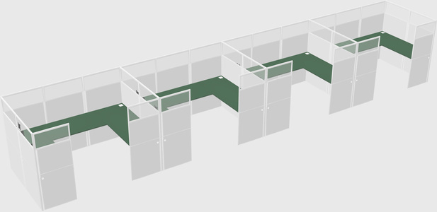 U-shaped cubicle