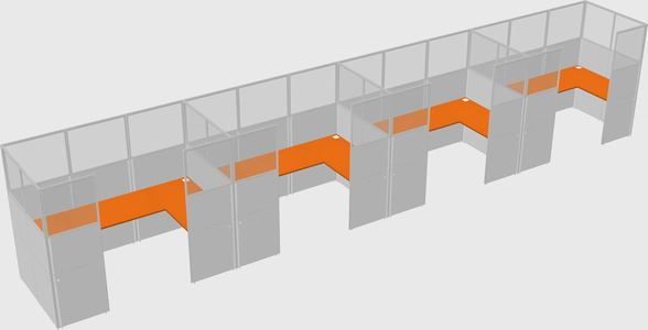 U-shaped cubicle