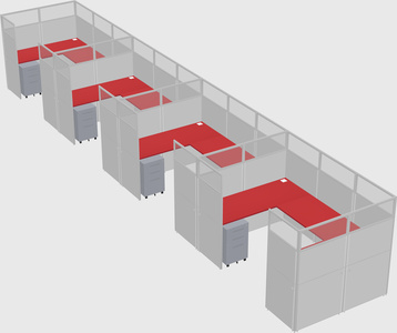 U-shaped cubicle