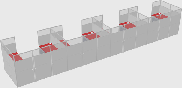 U-shaped cubicle