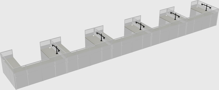 U-shaped cubicle