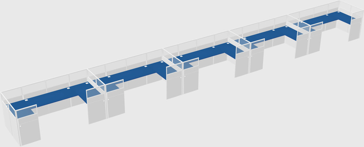 U-shaped cubicle