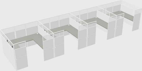 U-shaped cubicle